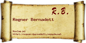 Regner Bernadett névjegykártya