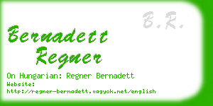 bernadett regner business card